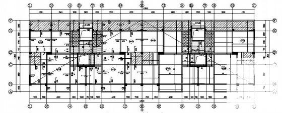 1号楼11层框架剪力墙住宅结构CAD施工图纸(平面布置图) - 3