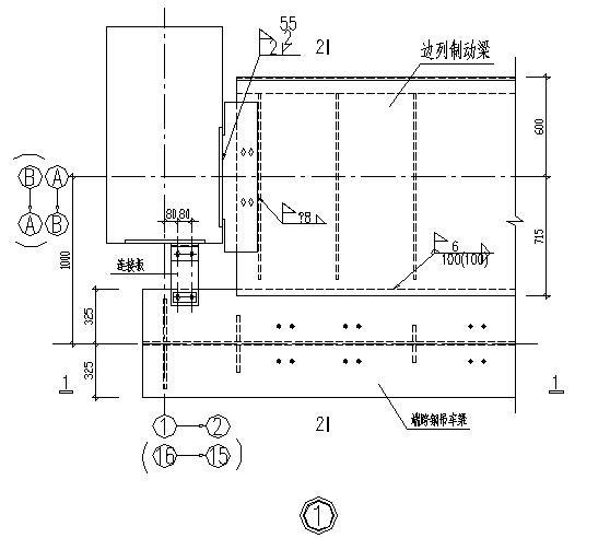 框架结构厂房结构CAD施工图纸(吊车梁) - 4