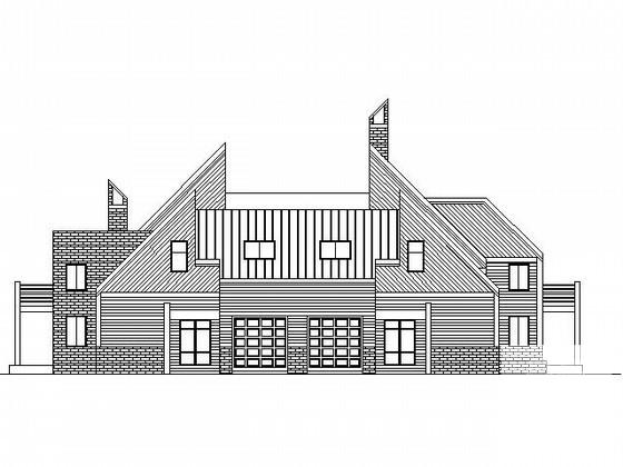 3层双拼别墅建筑CAD图纸 - 1