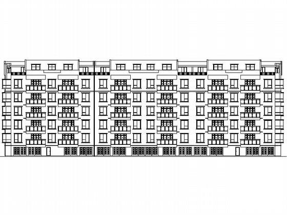 现代风格5层板式住宅楼建筑扩初图纸 - 1