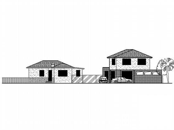 2层独栋日式别墅组合建筑CAD图纸 - 1