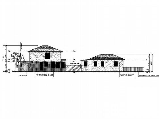 2层独栋日式别墅组合建筑CAD图纸 - 2