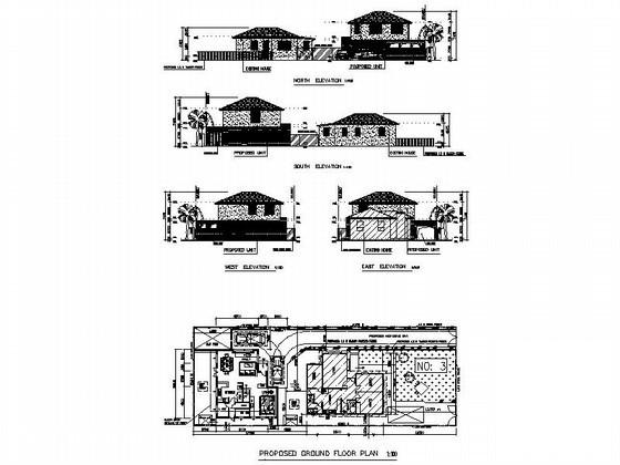 2层独栋日式别墅组合建筑CAD图纸 - 4