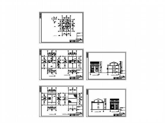 中式风格3层小康农居建筑CAD图纸 - 4