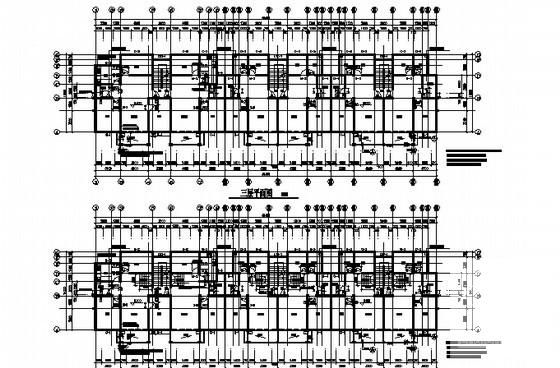 中式风格小区二期工程-阳光排屋建筑施工CAD图纸(3号、4号、9号楼) - 2