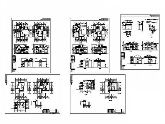 欧陆风格2层独栋别墅建筑扩初图纸（建筑面积：254平米建筑高度：9.3m） - 4