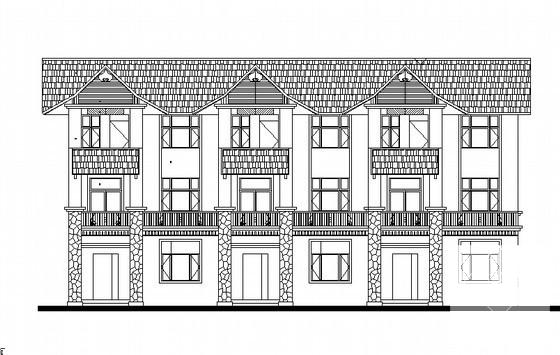 欧陆风格山庄别墅C区CL-B型建筑CAD图纸（砌体结构9.3m高） - 1