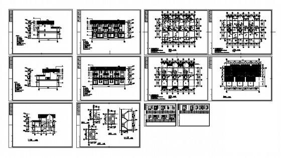 欧陆风格山庄别墅C区CL-B型建筑CAD图纸（砌体结构9.3m高） - 4