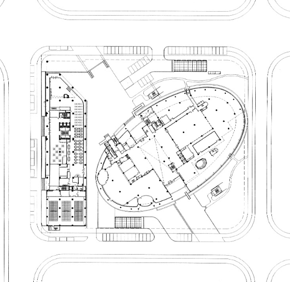 泰达图书馆建筑施工CAD图纸（钢筋混凝土结构框架剪力墙） - 2