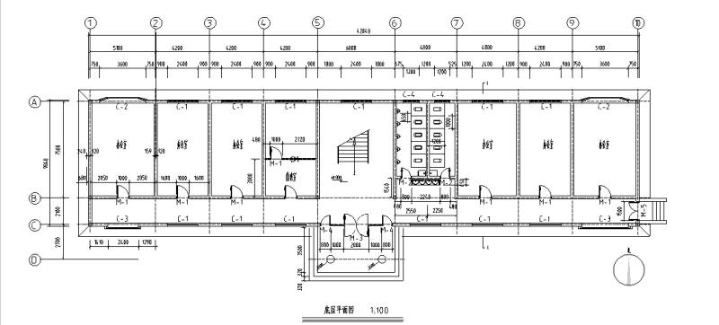 5套商务办公楼建筑设计CAD施工图纸（金属幕墙,石材幕墙,人造板幕墙）(钢筋混凝土结构) - 4