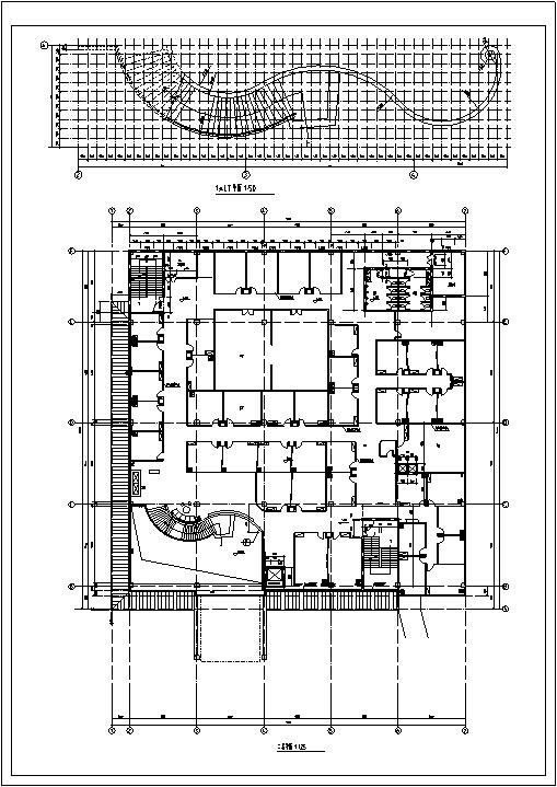 利安达多层办公综合楼石材幕墙框架剪力墙建筑CAD施工图纸(钢筋混凝土结构) - 4