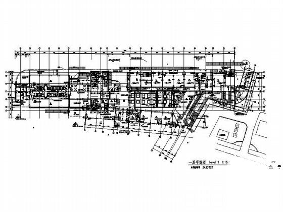 框架剪力墙4层办公楼建筑CAD施工图纸 - 3