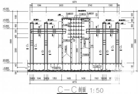 空气、天然气、氮氢气联合压缩机基础结构CAD施工图纸(平面布置图) - 3