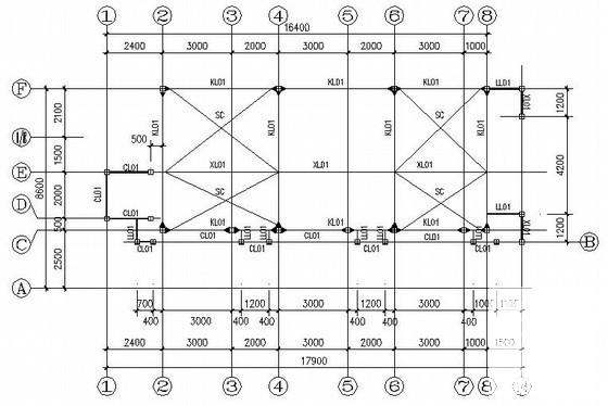 2层钢结构售楼处结构CAD施工图纸 - 2