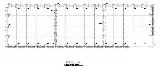 钢结构厂房结构CAD施工图纸（单层27米跨）(平面布置图) - 3