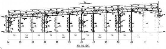 180米跨门式刚架带吊车厂房结构CAD施工图纸 - 3