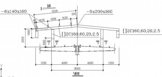 180米跨门式刚架带吊车厂房结构CAD施工图纸 - 4