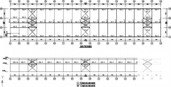带吊车24米门式刚架厂房结构CAD施工图纸(平面布置图) - 2