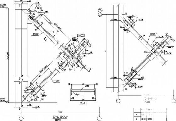带吊车24米门式刚架厂房结构CAD施工图纸(平面布置图) - 4