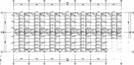 3层门式刚架学校餐厅结构CAD施工图纸(独立基础)(平面布置图) - 3