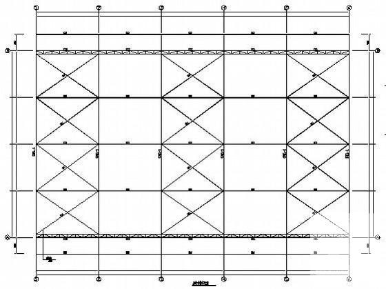 34米跨空间桁架操场结构CAD施工图纸（7度抗震） - 2
