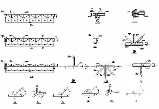 34米跨空间桁架操场结构CAD施工图纸（7度抗震） - 4