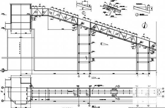 钢桁架带式输送机栈桥结构CAD施工图纸 - 1