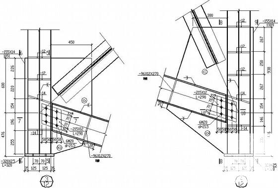钢桁架带式输送机栈桥结构CAD施工图纸 - 3