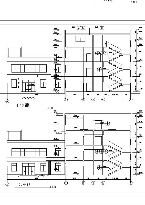 多层酒店建筑设计方案CAD施工图纸(钢筋混凝土结构) - 1