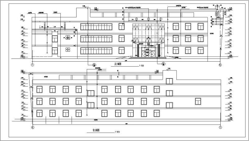 多层酒店建筑设计方案CAD施工图纸(钢筋混凝土结构) - 4