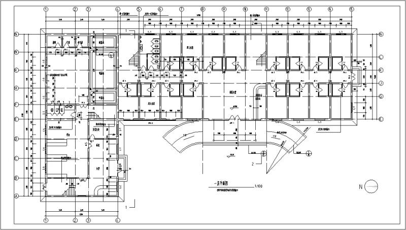 多层酒店建筑设计方案CAD施工图纸(钢筋混凝土结构) - 5