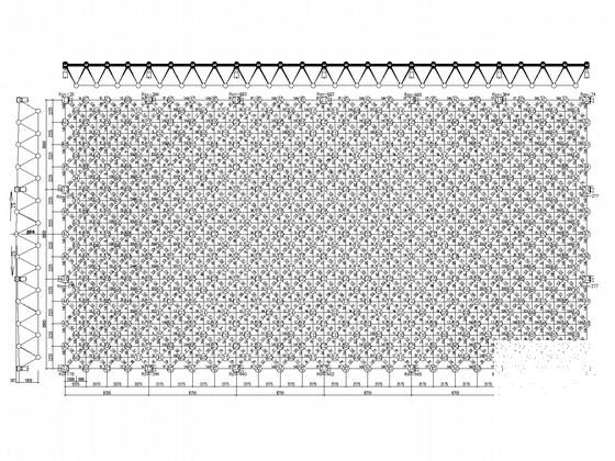 5层框架餐厅屋顶空间网架结构CAD施工图纸 - 1