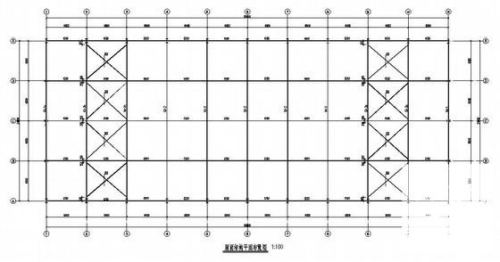钢结构厂房结构CAD施工图纸（独立基础带吊车）(轻型门式刚架) - 1