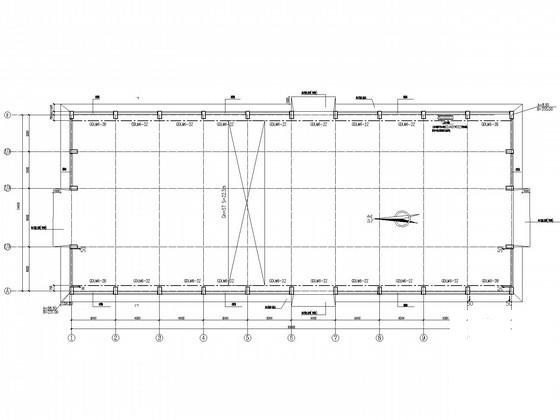 24米跨门式刚架干煤棚结构CAD施工图纸 - 2