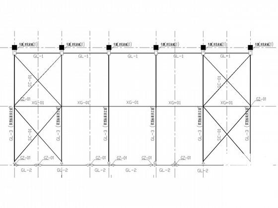 6度区汽车销售服务店钢结构CAD施工图纸 - 3