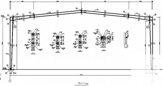 27米跨独立基础单层厂房结构CAD施工图纸(平面布置图) - 2