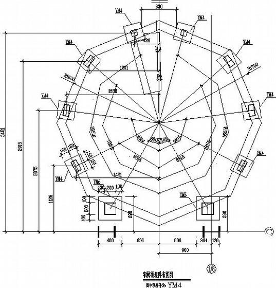 3层钢框架观景台结构CAD施工图纸（7度抗震） - 3
