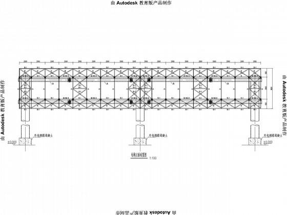 36米跨城市公路广告牌结构CAD施工图纸 - 2