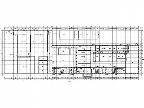 大型框架柱钢屋盖屠宰场结构CAD施工图纸(平面布置图) - 1