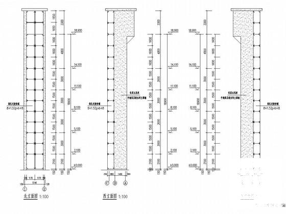 增建5层钢框架结构观光电梯结构CAD施工图纸 - 1