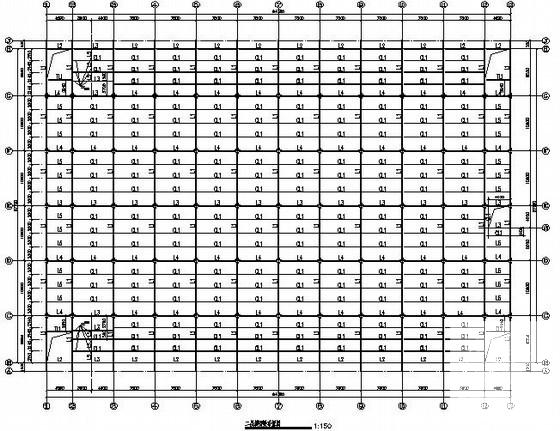 3层钢管桁架框架结构CAD施工图纸（6度抗震） - 2