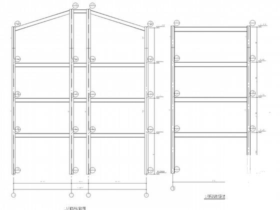 4层独立基础钢框架别墅结构CAD施工图纸(楼梯平面图) - 1