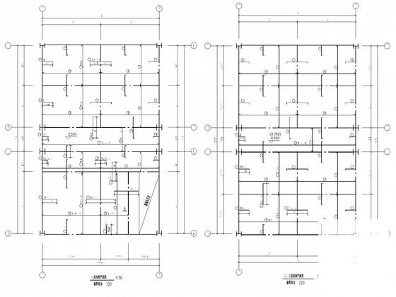 4层独立基础钢框架别墅结构CAD施工图纸(楼梯平面图) - 3