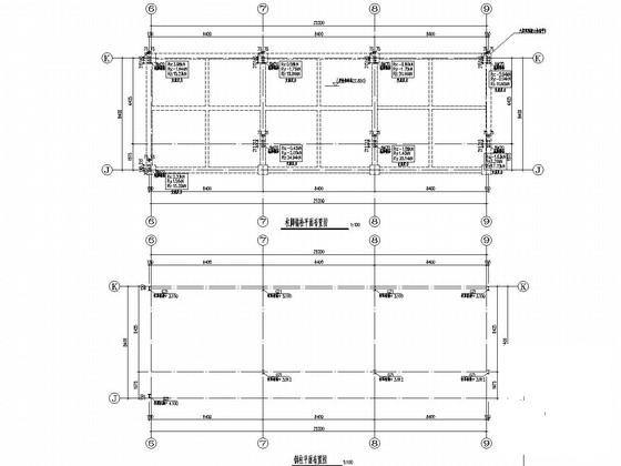 酒店游泳池钢结构桁架结构CAD施工图纸 - 1