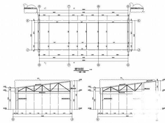酒店游泳池钢结构桁架结构CAD施工图纸 - 2