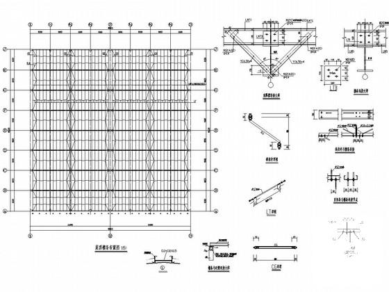 24米两跨钢结构排架结构CAD施工图纸(基础平面图) - 3