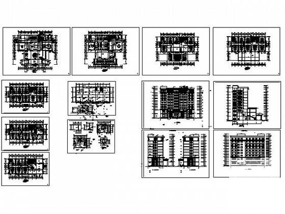 10层宾馆建筑方案设计图纸（效果图纸）(平面图) - 5