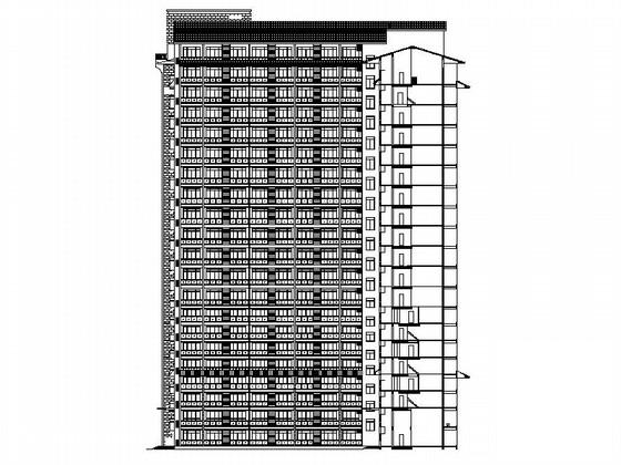 17层公寓式酒店建筑扩初CAD图纸 - 1