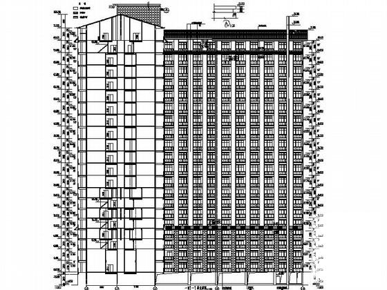 17层公寓式酒店建筑扩初CAD图纸 - 2