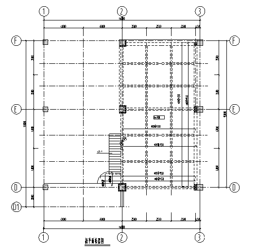 厂房新增架空阁楼结构CAD施工图纸（桩基础） - 1